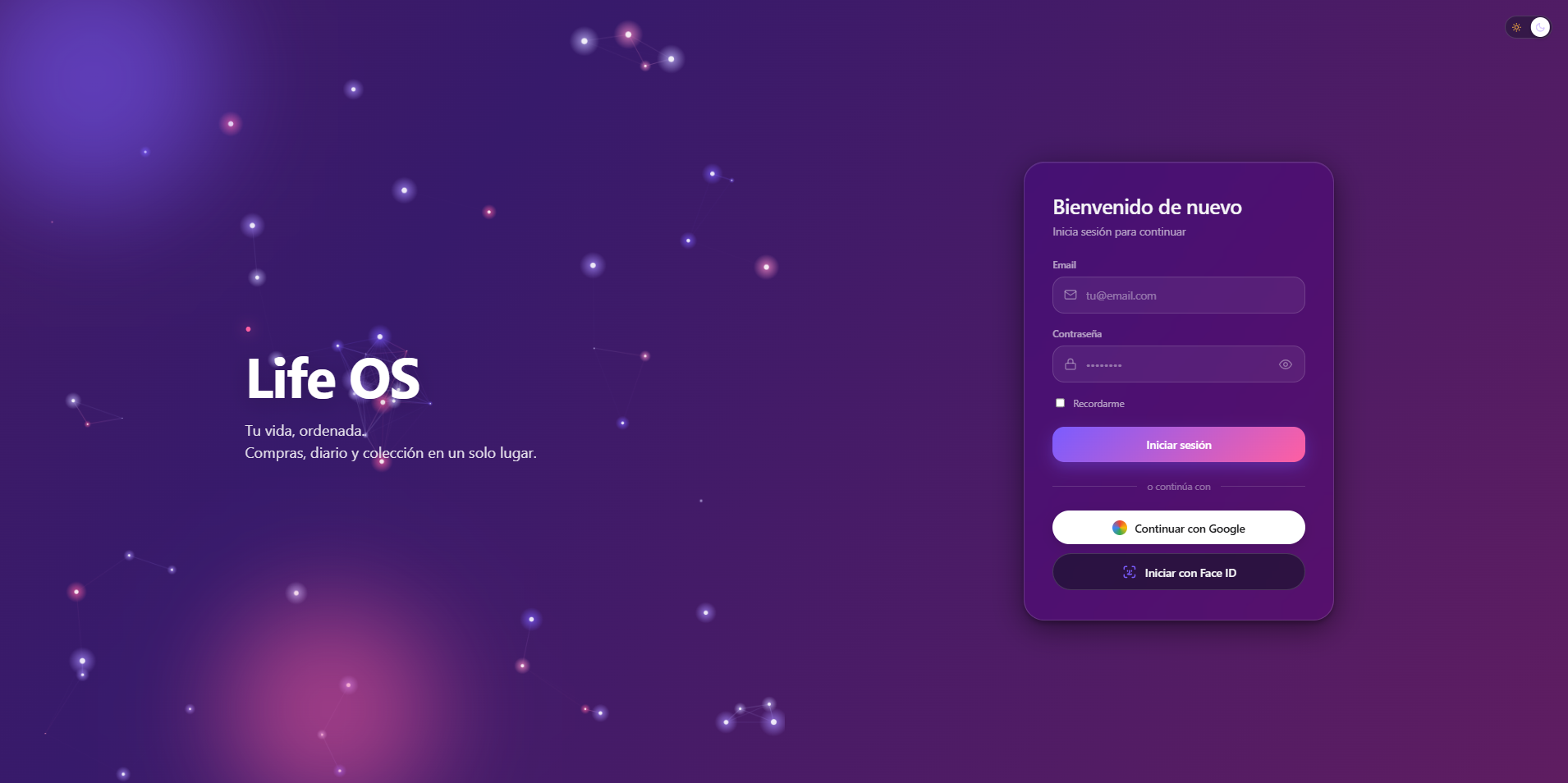 Dashboard de LifeOS